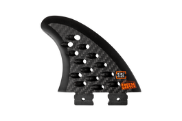 3.5 in. - Button - Cheese Grater - Left Surf Fin - Carbon - 2025