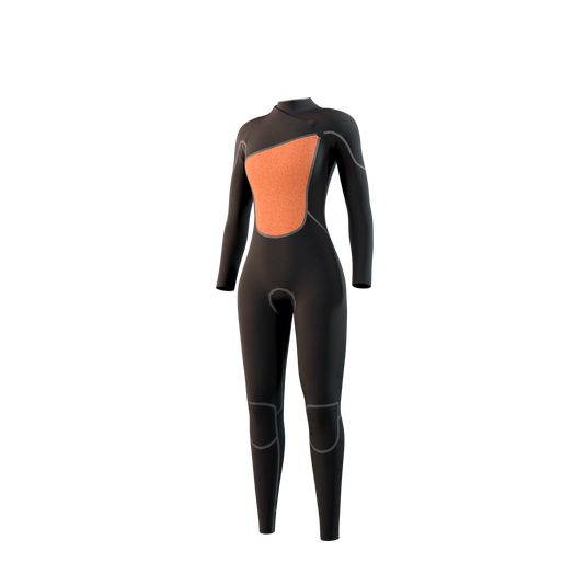 The One Fullsuit 4/3mm Zipfree Women - Black - 2025