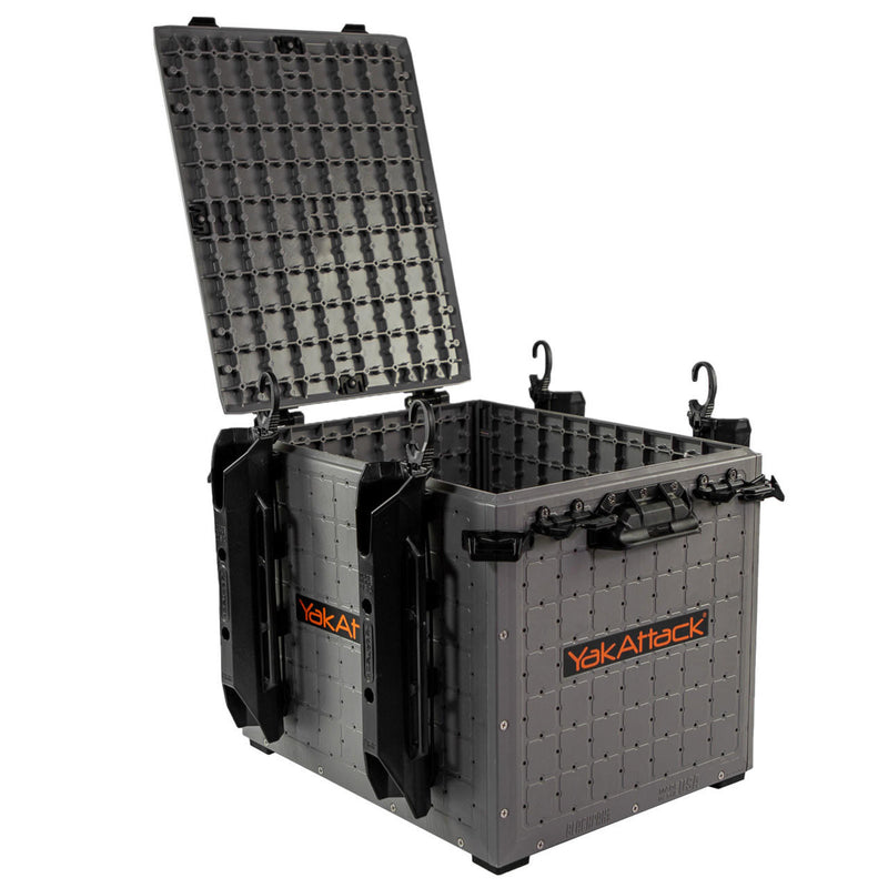 Load image into Gallery viewer, YakAttack - BlackPak Pro Kayak Fishing Crate - 13x 16 Battleship Grey
