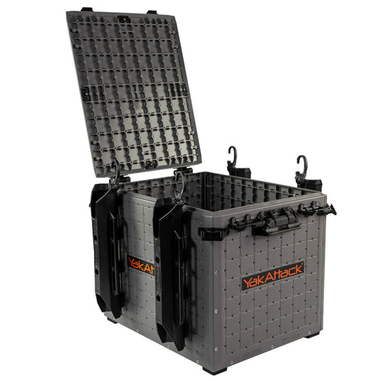 YakAttack - BlackPak Pro Kayak Fishing Crate - 13x 16 Battleship Grey