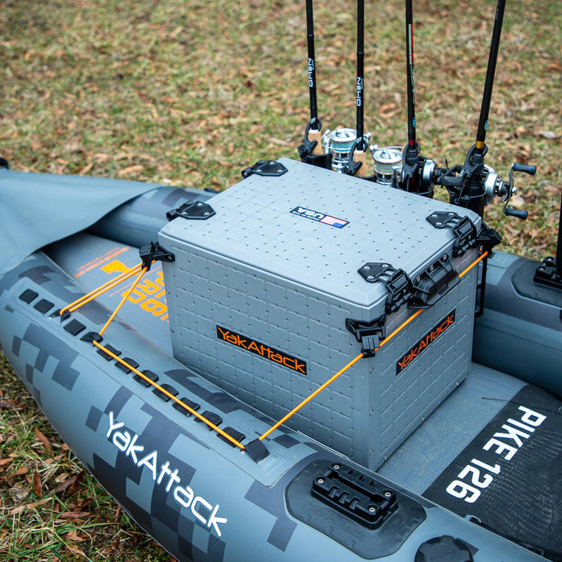 Load image into Gallery viewer, YakAttack - BlackPak Pro Kayak Fishing Crate - 13x 16 Battleship Grey
