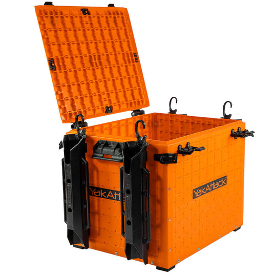 YakAttack - BlackPak Pro Kayak Fishing Crate - 13x 16 YakAttack Orange