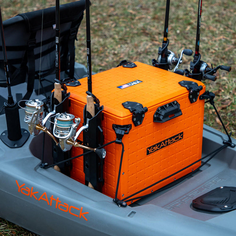 Load image into Gallery viewer, YakAttack - BlackPak Pro Kayak Fishing Crate - 13x 16 YakAttack Orange
