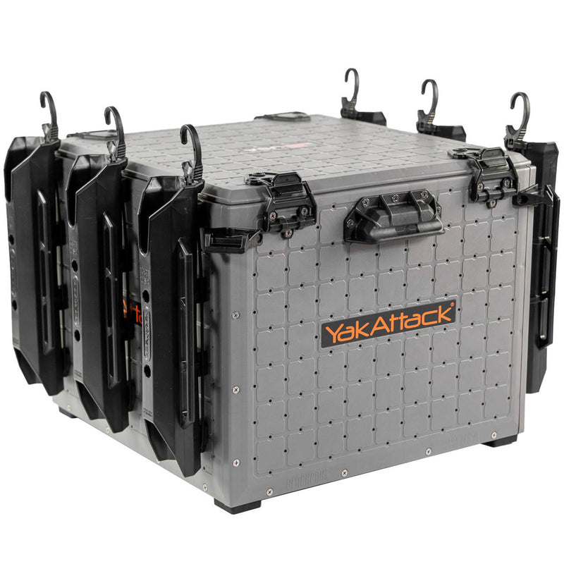 Load image into Gallery viewer, YakAttack - BlackPak Pro Kayak Fishing Crate - 16x 16 Battleship Grey
