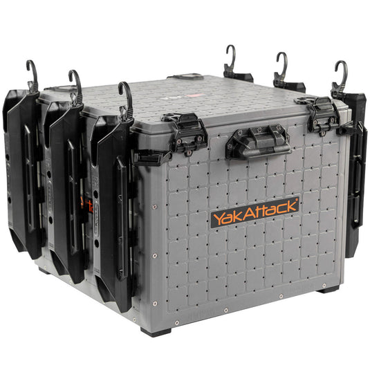 YakAttack - BlackPak Pro Kayak Fishing Crate - 16x 16 Battleship Grey