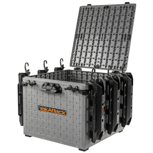 YakAttack - BlackPak Pro Kayak Fishing Crate - 16x 16 Battleship Grey