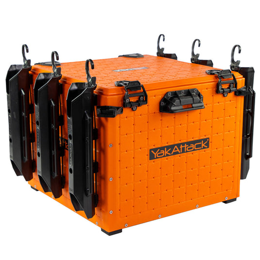 YakAttack - BlackPak Pro Kayak Fishing Crate - 16x 16 YakAttack Orange