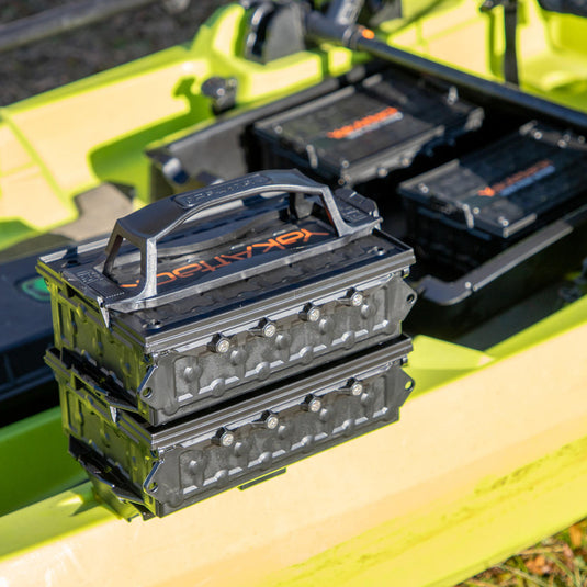 YakAttack - Fully Loaded TracPak Combo Kit, Two Boxes, Track Mount, Handle, and 3 Trays