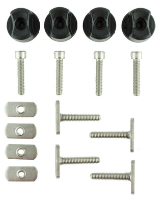 YakAttack - GearTrac Hardware Assortment Kit, Includes 4 each of: 1.5 MightyBolts, Threaded Knobs, Convertible Knobs, Track Nuts, Socket head cap screws