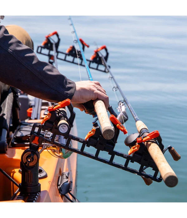 Load image into Gallery viewer, YakAttack - SideStage Pro Rod Rack includes 6 FlipGrips, 2 ClickTrac Rails, LNL Mount
