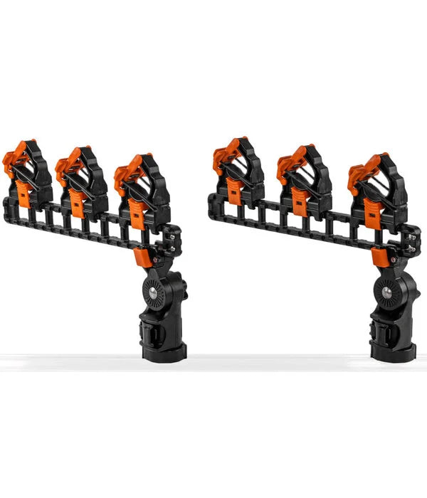 Load image into Gallery viewer, YakAttack - SideStage Pro Rod Rack includes 6 FlipGrips, 2 ClickTrac Rails, LNL Mount
