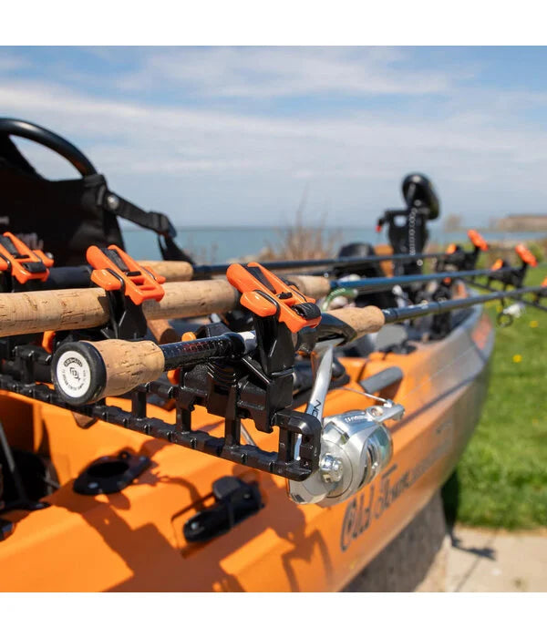 Load image into Gallery viewer, YakAttack - SideStage Pro Rod Rack includes 6 FlipGrips, 2 ClickTrac Rails, LNL Mount
