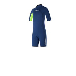 Star 3/2mm Shorty Back Zip Junior - Navy/Lime - 2025