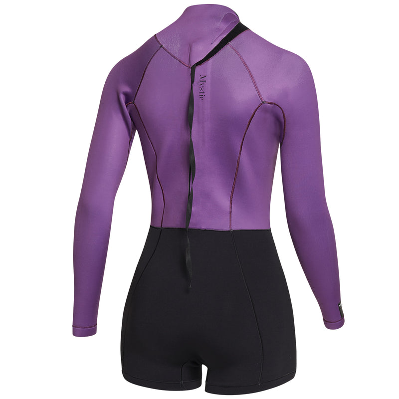 Load image into Gallery viewer, Lunar Longarm Shorty 2/2mm Back Zip - Purple - 2023
