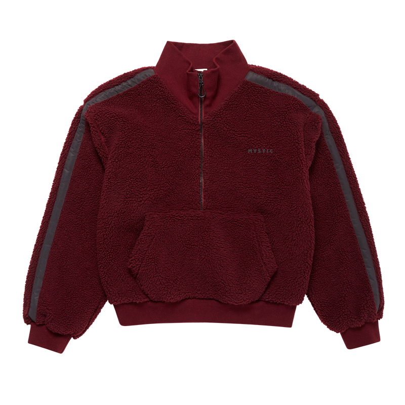 Load image into Gallery viewer, Teddy Zip Up Sweat Womens - Red Wine - 2024
