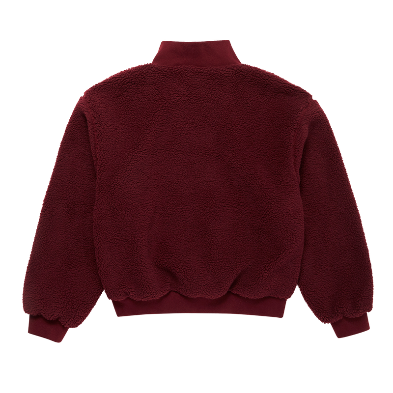 Load image into Gallery viewer, Teddy Zip Up Sweat Womens - Red Wine - 2024
