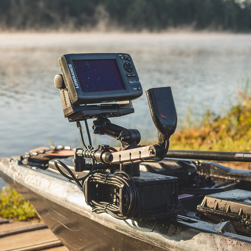 Load image into Gallery viewer, Rectangular Fish Finder Mount with Track Mounted LockNLoad Mounting System YakAttack
