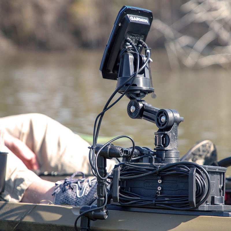 Load image into Gallery viewer, Round Base Fish Finder Mount with Track Mounted LockNLoad Mounting System YakAttack
