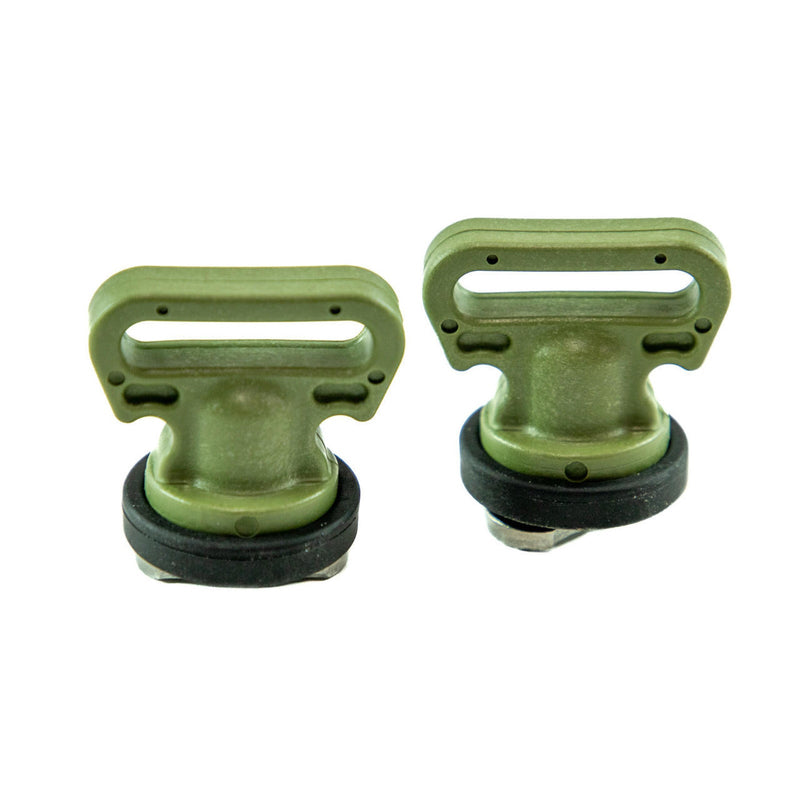 Load image into Gallery viewer, YakAttack - Vertical Tie Down - Track Mount - 2 pack - Olive Green | Watersports World UK 5
